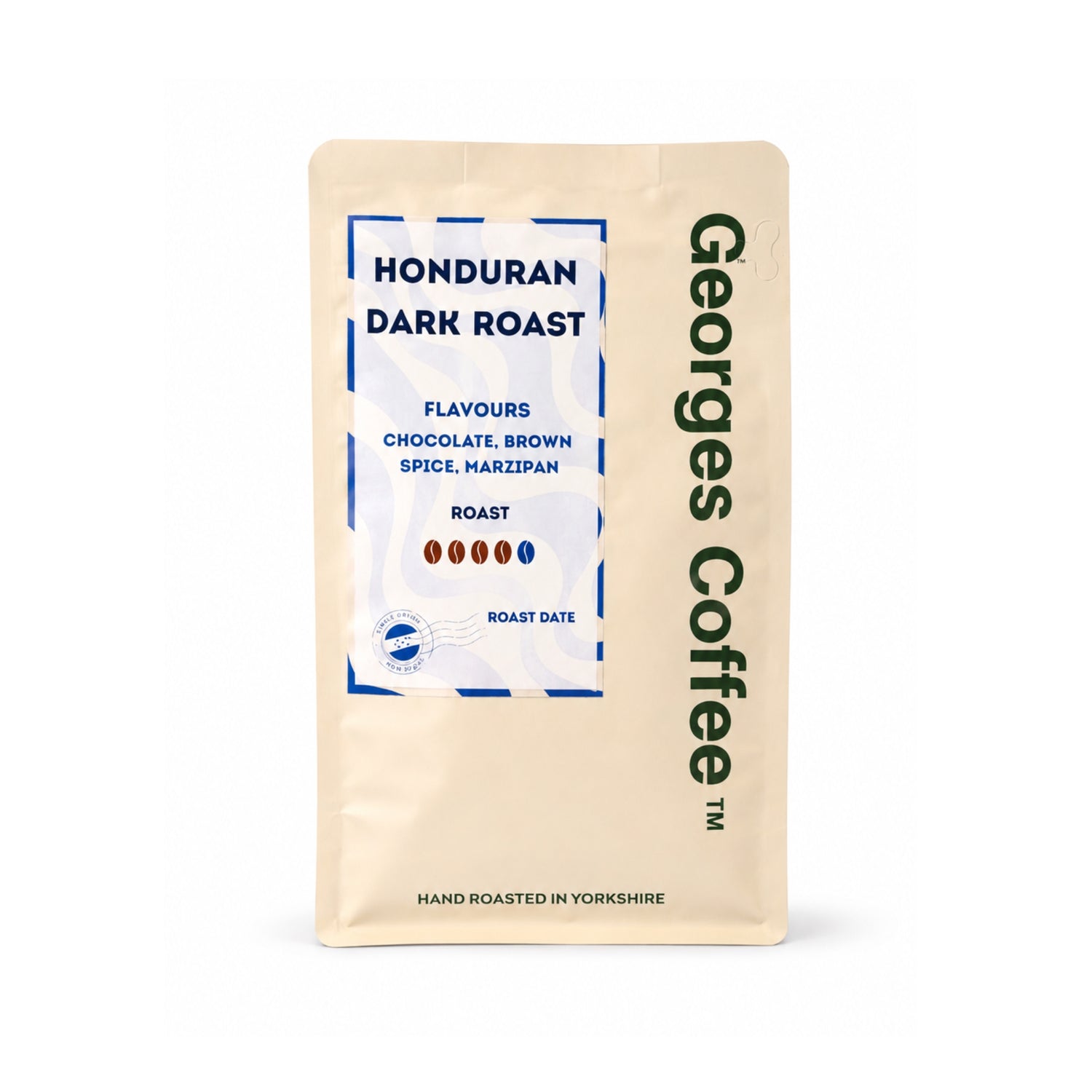 Georges Coffee - Honduran - Dark Roast - Hand Roasted To Order - Chocolate, Brown Spice, Marzipan