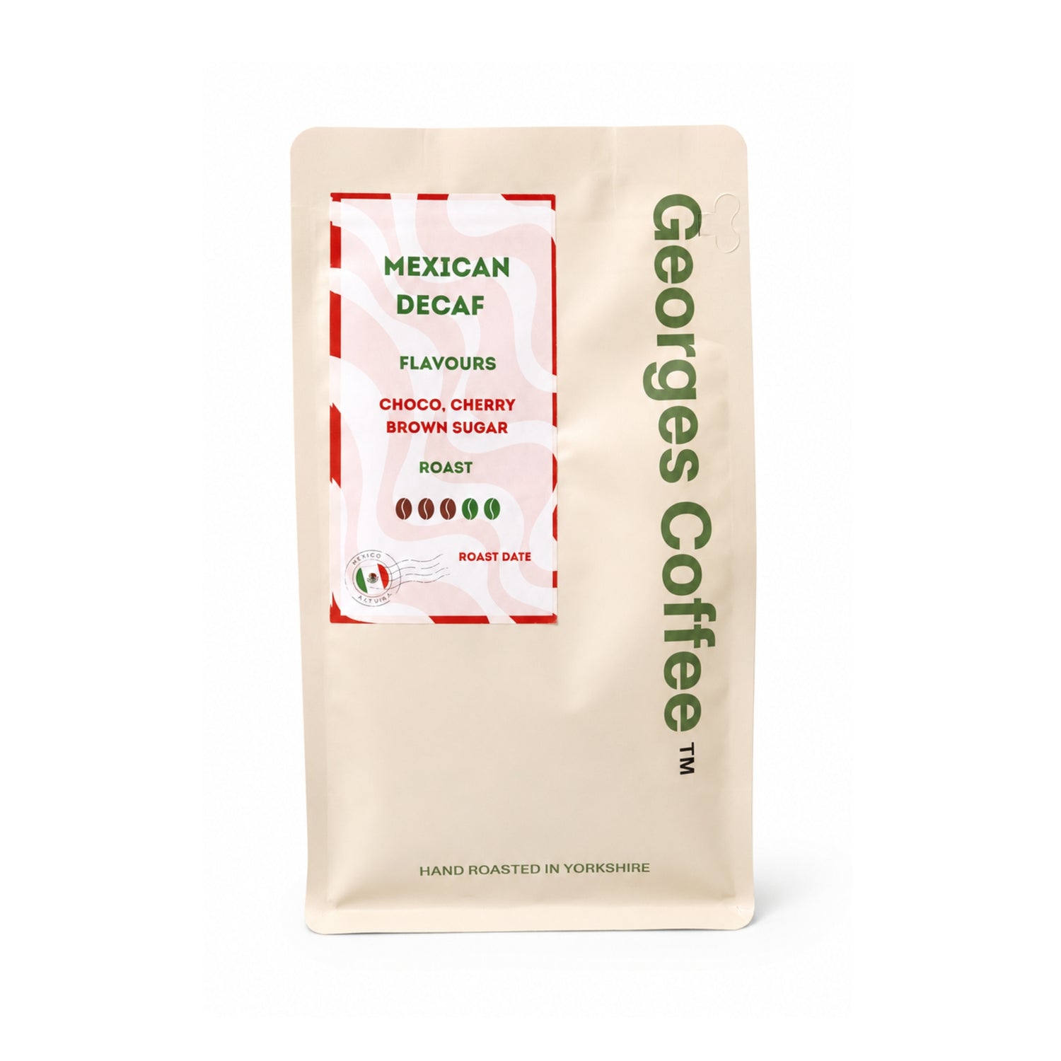Georges Coffee - Mexican Decaf - Medium Roast - Hand Roasted To Order - Chocolate, Cherry, Brown Sugar