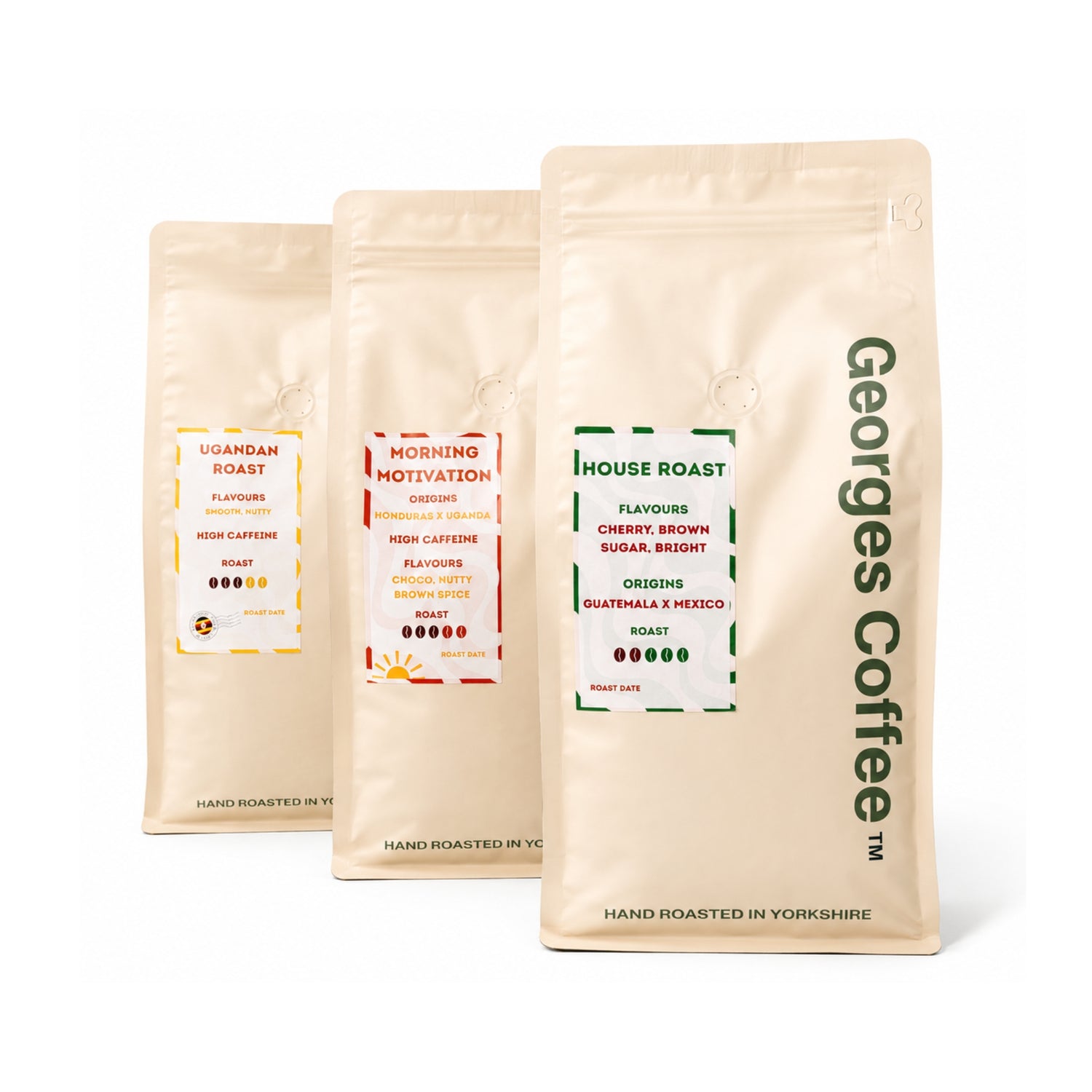 George’s Coffee Large Triple Selection Bundle – 3 x 908g Coffee Beans
