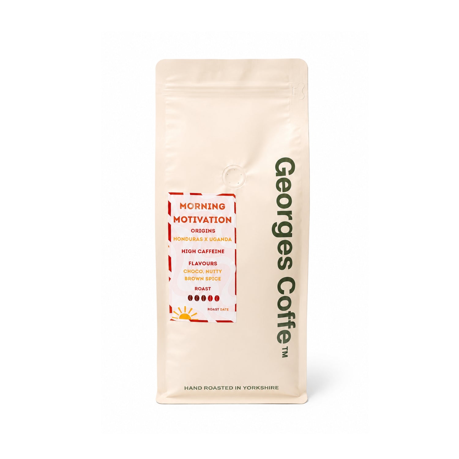 Georges Coffee - Morning Motivation - Medium Roast - Hand Roasted To Order - Chocolate, Nutty, Brown Spice