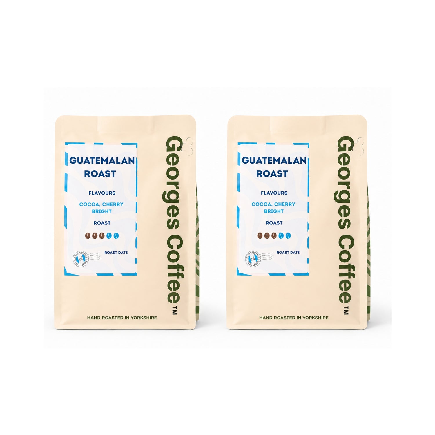 Georges Coffee *DUO Pack* - Guatemalan - Medium Roast - Hand Roasted To Order - Cocoa, Cherry, Bright