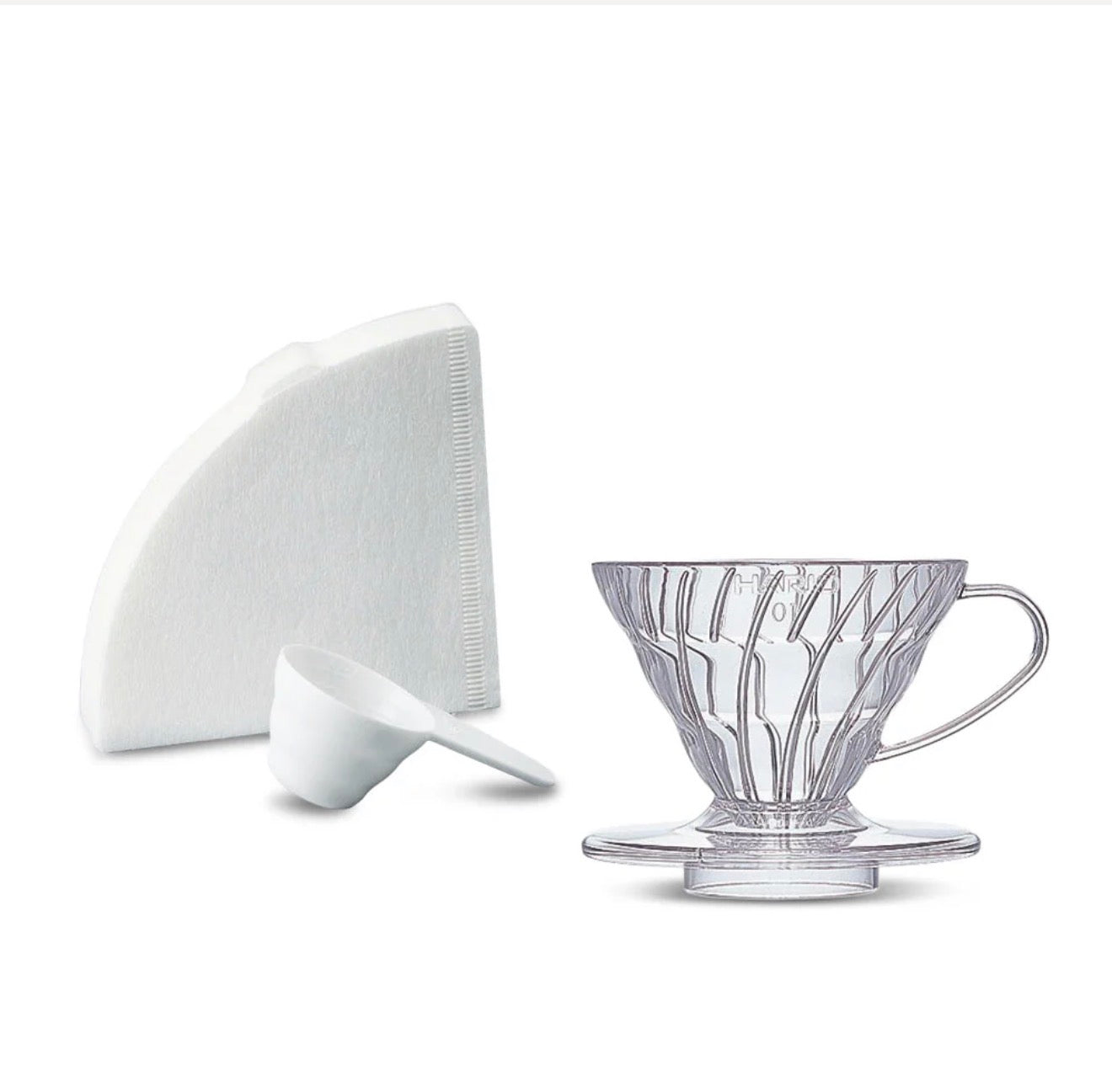 Hario V60 Coffee Dripper Set Transparent (Size 01)