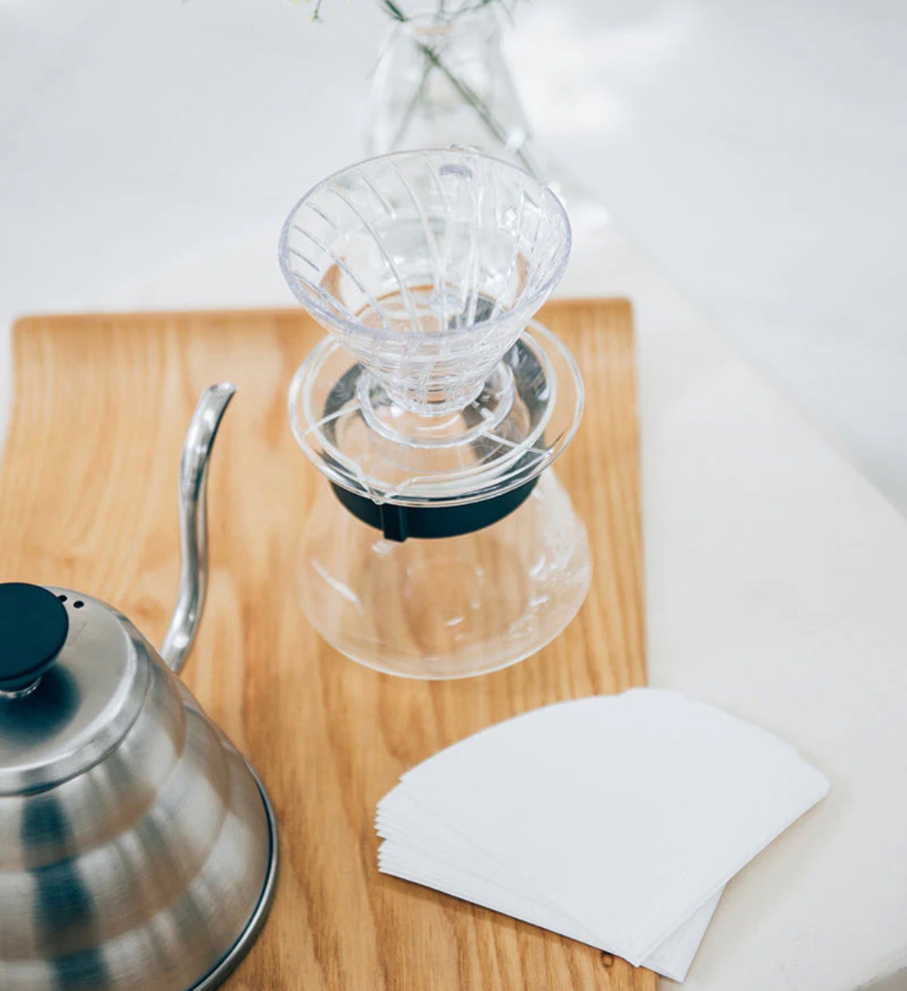 Hario V60 Coffee Dripper Set Transparent (Size 01)