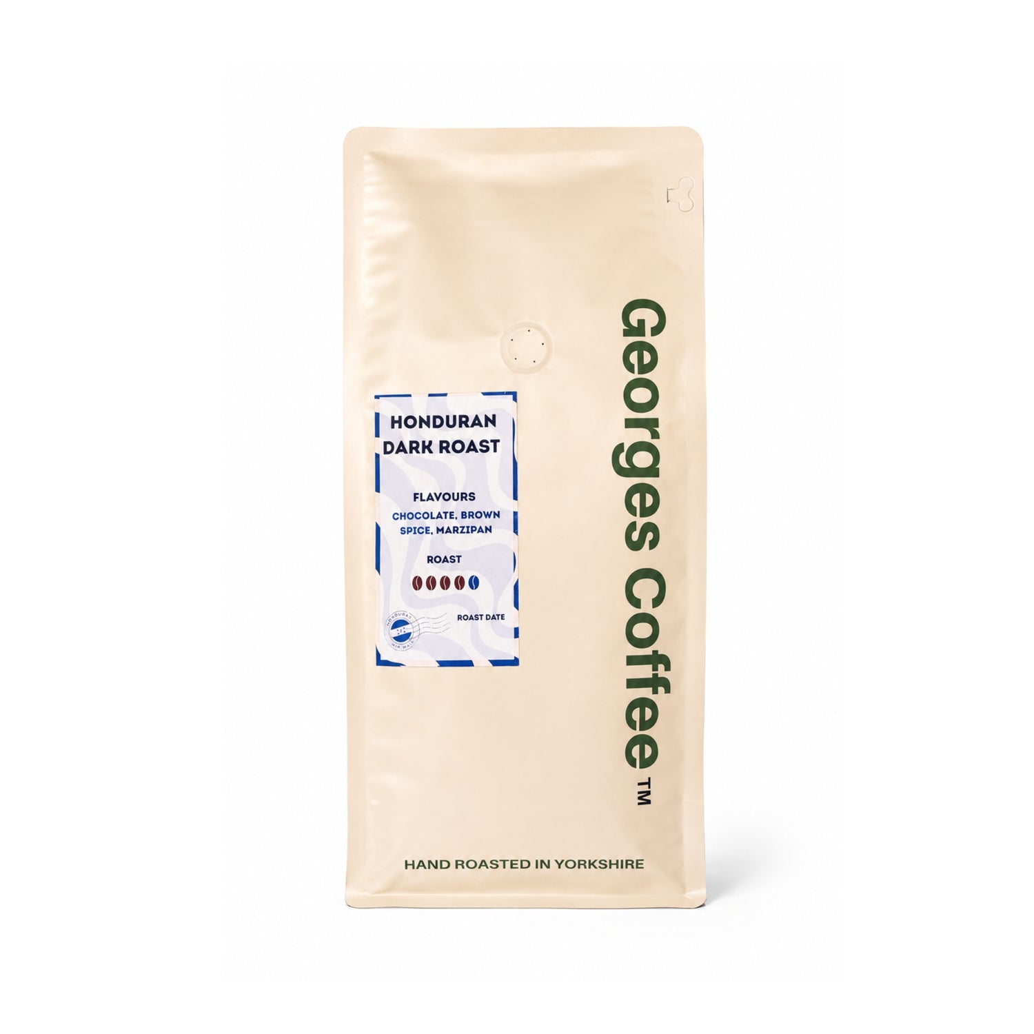Georges Coffee - Honduran - Dark Roast - Hand Roasted To Order - Chocolate, Brown Spice, Marzipan